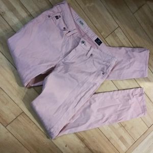 Adriano Goldschmied AG Stilt Women's Cigarette Slim Leg Pink Pants. Size 27 R